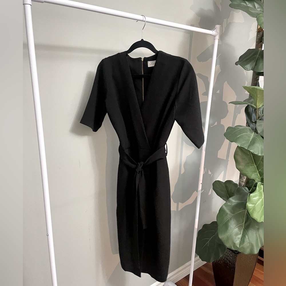 Closet London by ASOS Black Wrap Dress Size 8